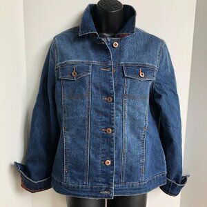 Parasuco Jeans Button Down Medium Wash Flannel Lined Denim Jacket Size S NWT